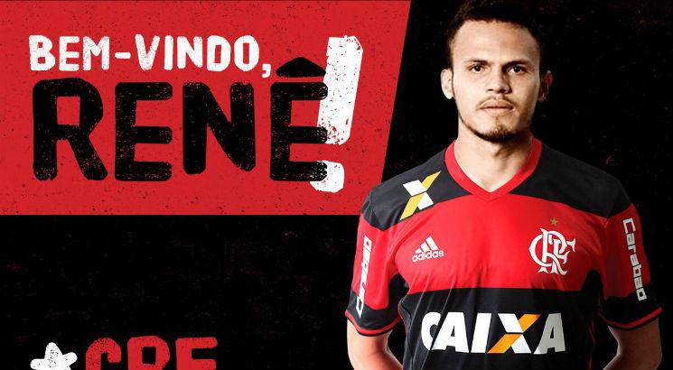 Cria da base do Sport, Renê foi vendido este ano para o Flamengo. Foto: Divulgação/Flamengo