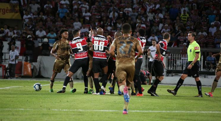 Tricolor cumpre pena por confusão no jogo de volta da semifinal da Copa do Nordeste 2017 contra o Sport. Foto: Alexandre Gondim/JC Imagem