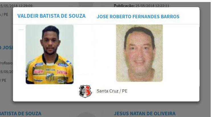 Roberto Fernandes e Valdeir tiveram seus nomes publicados no BID da CBF. Foto: Divulgação/CBF