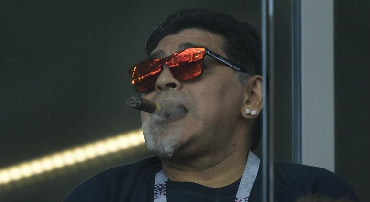Maradona: o polêmico ídolo. Foto: AFP