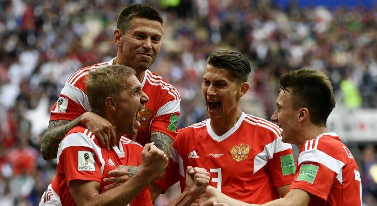A seleção da Rússia surpreendeu na última Copa do Mundo. Foto: AFP