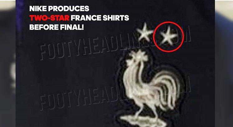 De acordo com o site, a Nike já produziu cerca de 20 mil camisas com as estrelas do título mundial. Foto: Reprodução/Footy Headlines