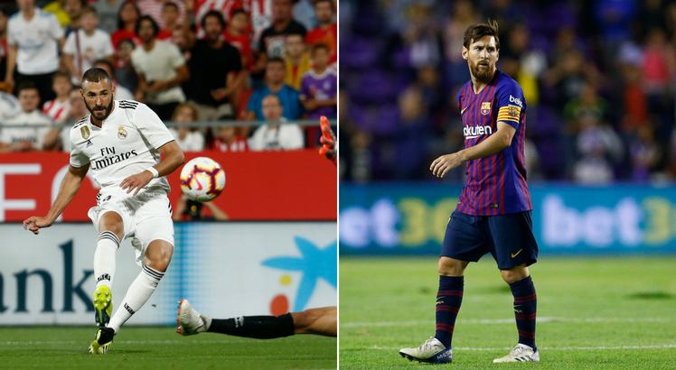 Cada um, Real Madrid e Barcelona, tem sua partida para afastar o rival. Fotos: AFP