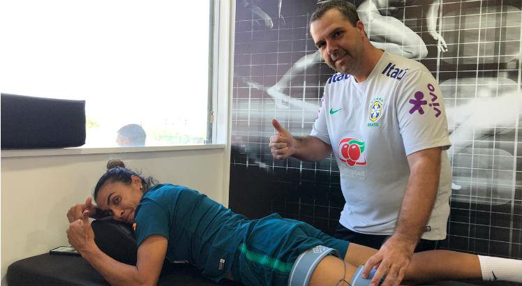 Marta tenta se recuperar a tempo da Copa do Mundo. Foto: Divulgação/CBF