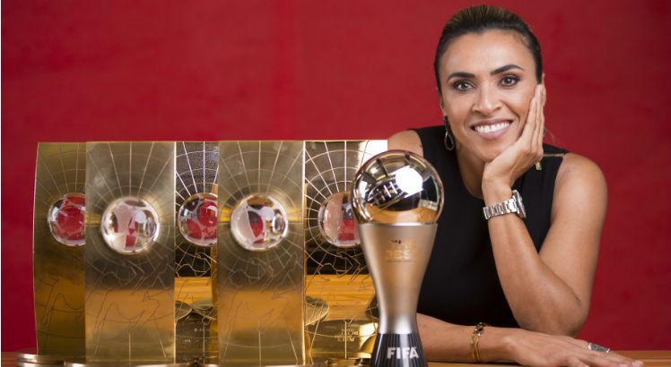 Marta, recordista da premiação de Melhor do Mundo da Fifa, com seis títulos, é figura fundamental na seleção feminina. Foto: Lucas Figueiredo/CBF