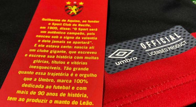 Nova camisa do Sport voltará a utilizar listras mais grossas. Foto: Divulgação / Sport / Twitter