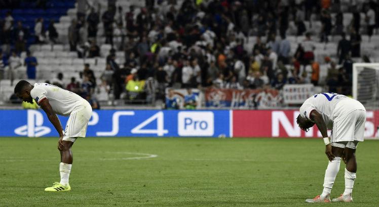 O Lyon empatou com o Zenit. Foto: JEFF PACHOUD / AFP