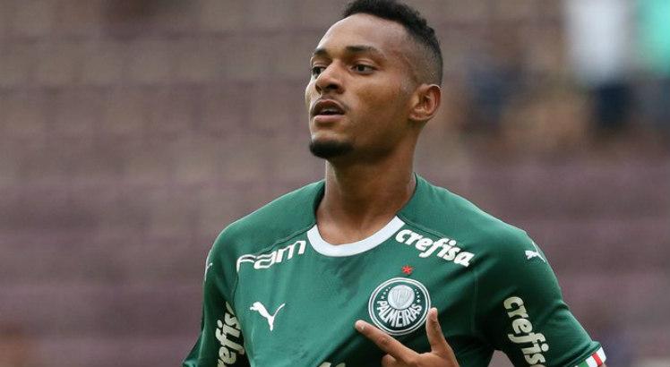 Fabrício marcou os dois gols do Palmeiras diante do Petrolina. Foto: Reprodução/Twitter