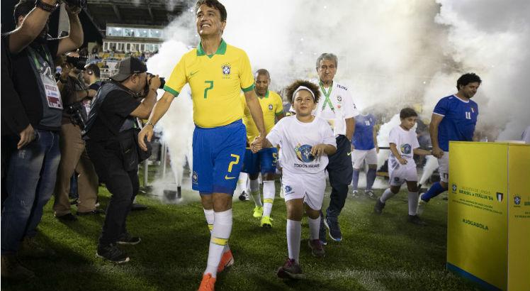 Seleção brasileira master enfrentou a Itália em Fortaleza. Foto: Lucas Figueiredo/CBF
