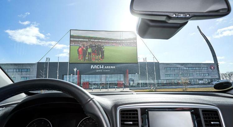 O estacionamento do estádio pode acomodar até 2 mil carros. Foto: Divulgação/Midtjylland