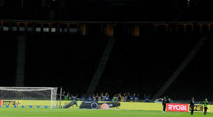 O brasileiro Matheus Cunha marcou um dos gols do Hertha. Foto: AFP