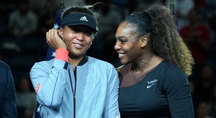 Naomi Osaka e Serena Williams são as únicas mulheres em uma lista com cem atletas. Foto: TIMOTHY A. CLARY / AFP