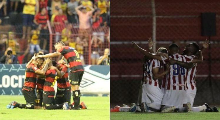 O Sport está na Série A e o Náutico, na B. Fotos: Alexandre Gondim/JC Imagem e Caio Falcão/Náutico