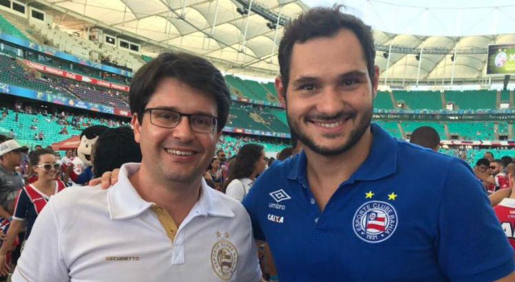 Bellintani ao lado do vice Vitor Ferraz. Foto: Reprodução/Twitter