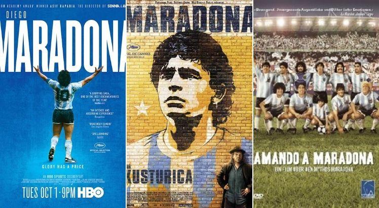 A vida de Maradona virou filme várias vezes. FOTOS: DIVULGAÇÃO