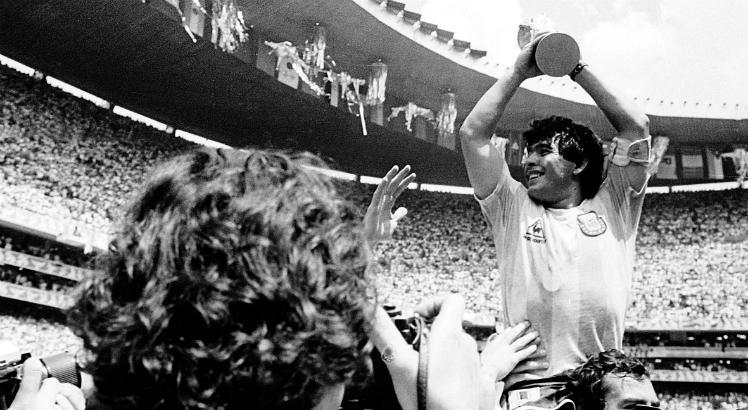 Maradona foi o grande protagonista da Copa de 1986. Foto: Estadão Conteúdo
