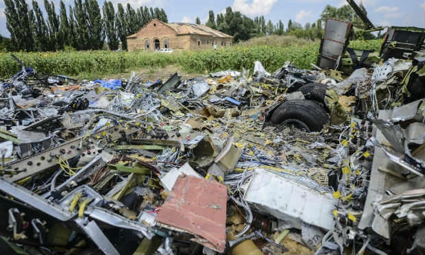 Voo MH17 da Malaysia Airlines caiu na região de Donetsk, na Ucrânia, com a suspeita de ter sido atingido por um míssil / Foto: AFP
