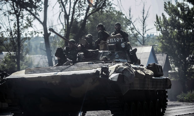 Soldados rebeldes em Horlivka. / Foto: AFP