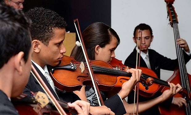 Quarteto da Orquestra Criança Cidadã toca clássicos do Divertimento / Foto: divulgação