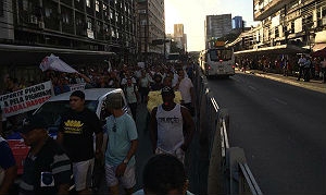 Protesto bloqueou a Conde da Boa Vista